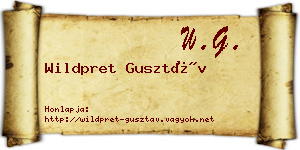 Wildpret Gusztáv névjegykártya